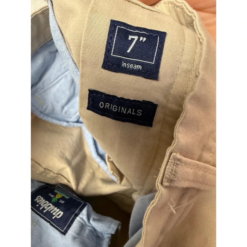 Chubbies Originals Khaki Tan Chino Shorts Mens 36 7 Inch Inseam Cotton Twill